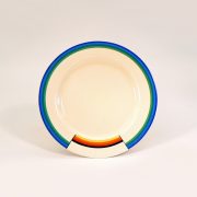 Clarice Cliff. Plato de cerámica decorado a mano. Inglaterra, años 30.