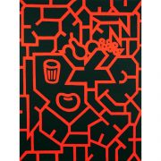 Alfredo Alcain. Bodegón rojo y negro, 2000.