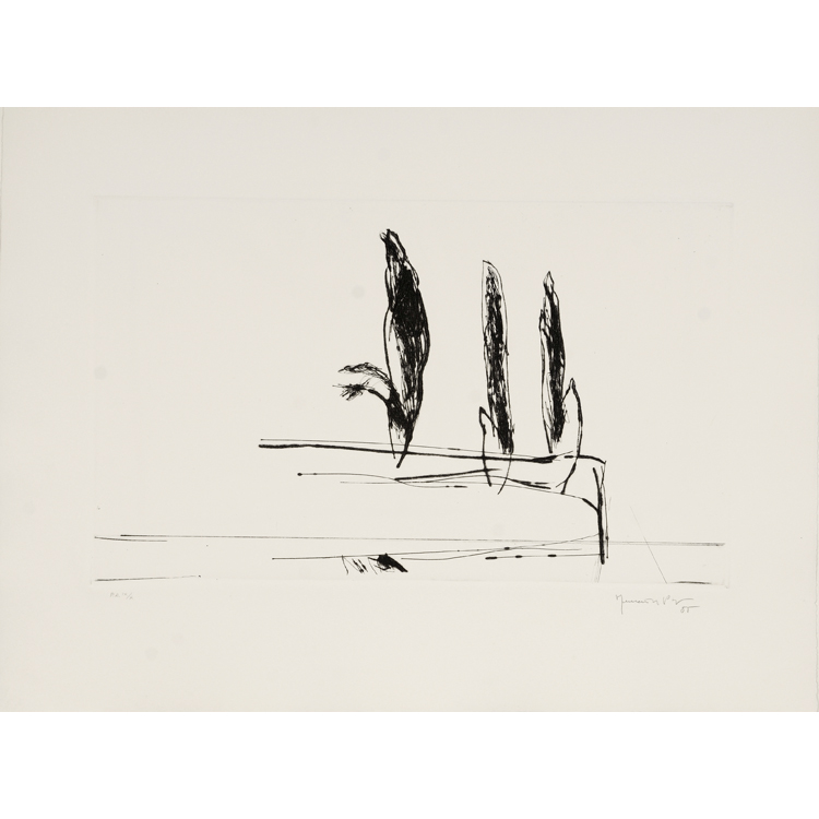 Joan Hernandez Pijuan «Paisatge amb Xipres II»