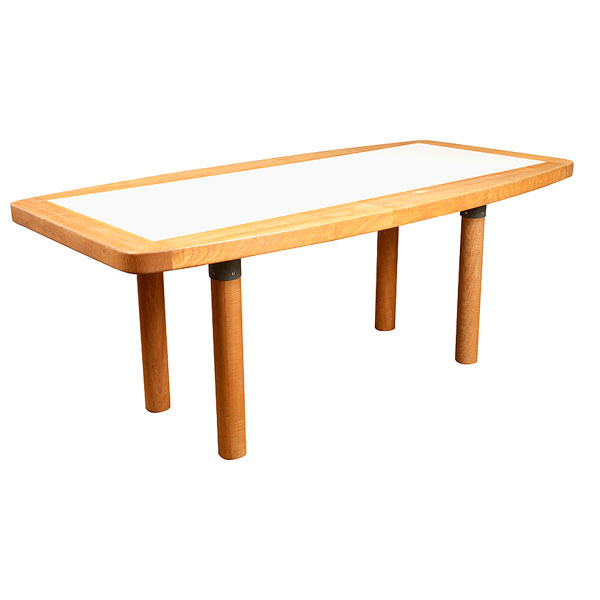Mesa de comedor estilo Charlotte Perriand. Francia, h. 1950