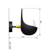 Aplique Serge Mouille de pared modelo "Concha", original y único. Fabricado en Francia, pieza de colección
