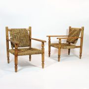 Tresillo de madera y enea, Italia hacia1940