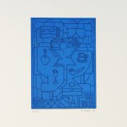 Alfredo Alcain, bodegón azul, 1991
