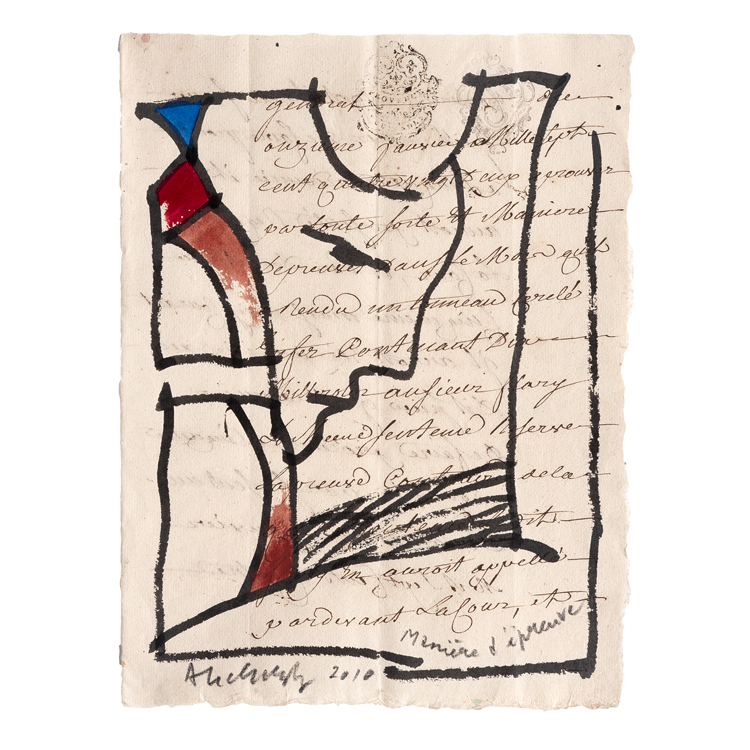 Pierre Alechinsky,"Manière d'épreuve", 2010