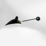 Aplique de pared de doble rótula, diseño exclusivo de Serge Mouille en Francia