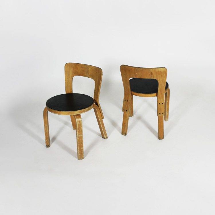 Sillas diseño Alvar Aalto, hacia 1930