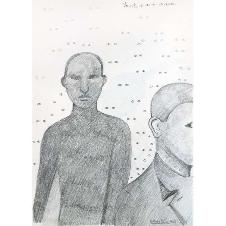 Carmen Calvo. La perversión de la mirada. Dibujo sobre papel, 2003. Exposición septiembre 2017
