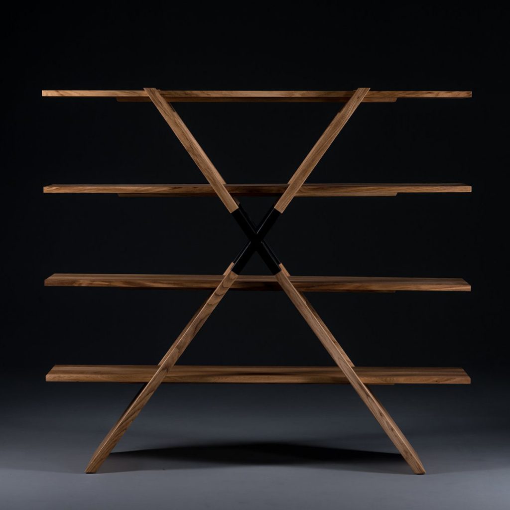Mueble Modular X Shelf, diseño en madera, moderno y artesanal