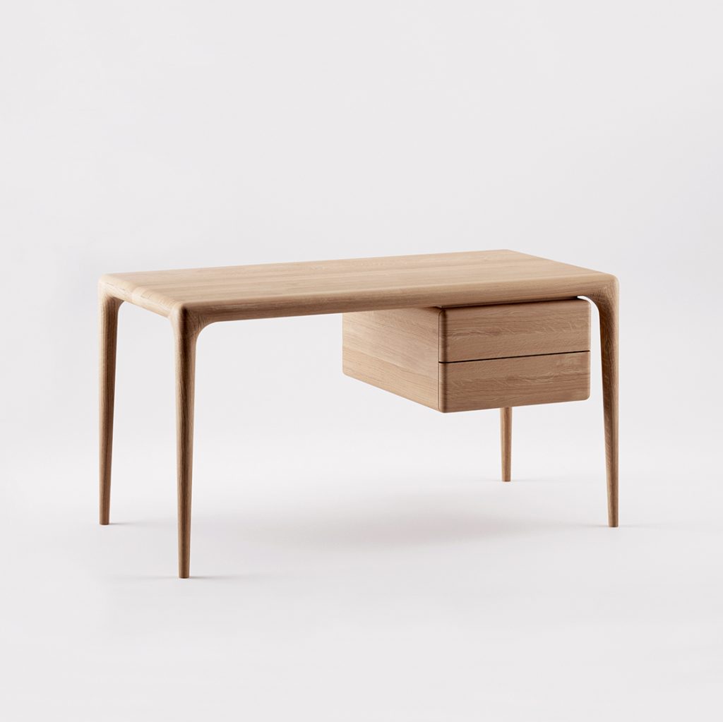 Mesa escritorio Latus de Artisan. Madera de roble