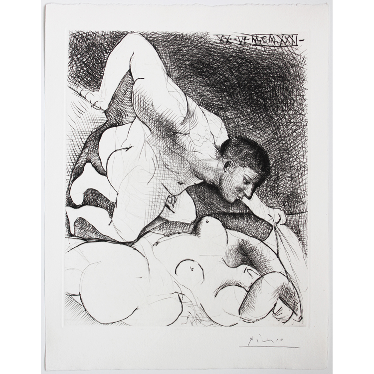 Pablo Picasso. Homme dévoilant une femme