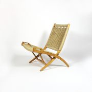 Silla plegable de cuerda. Suecia, años 60