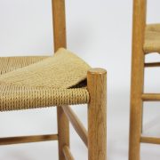 Conjunto de sillas de Borge Mogensen. Detalle del asiento