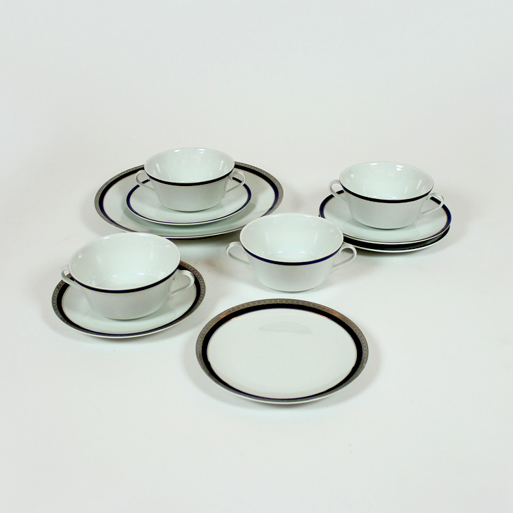 Juego de 12 servicios de porcelana de Limoge