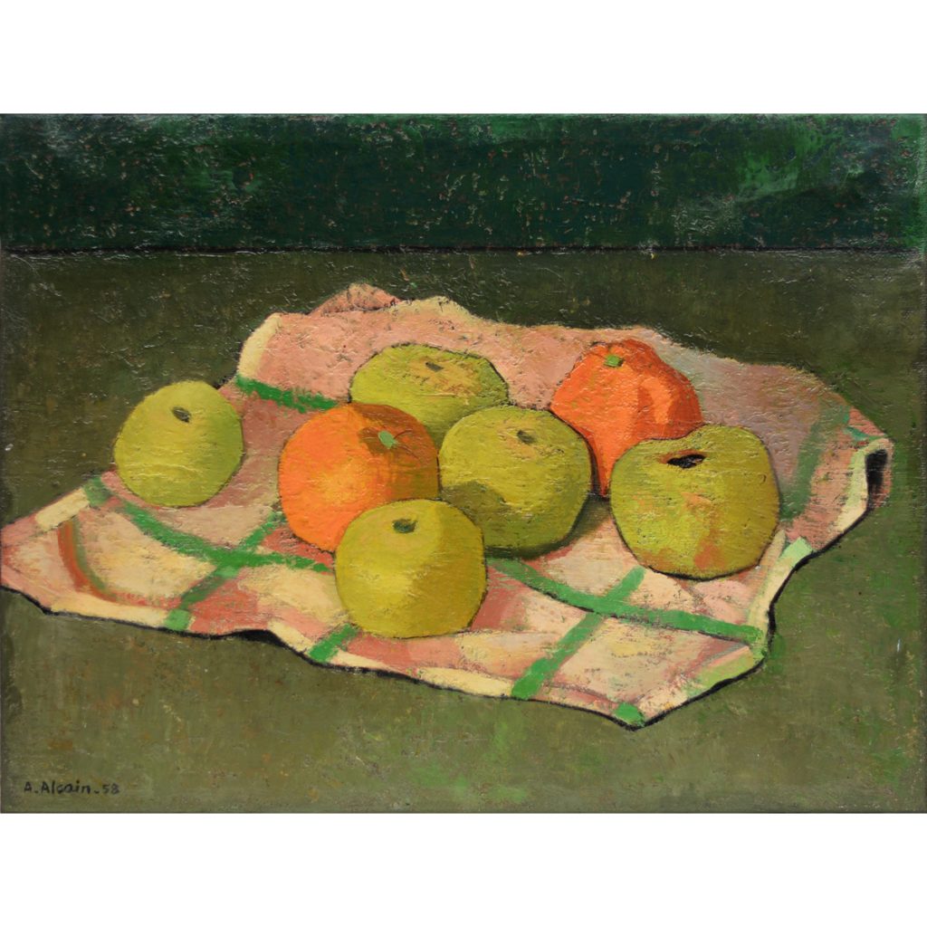 Bodegón de las manzanas, 1958. Alfredo Alcain.