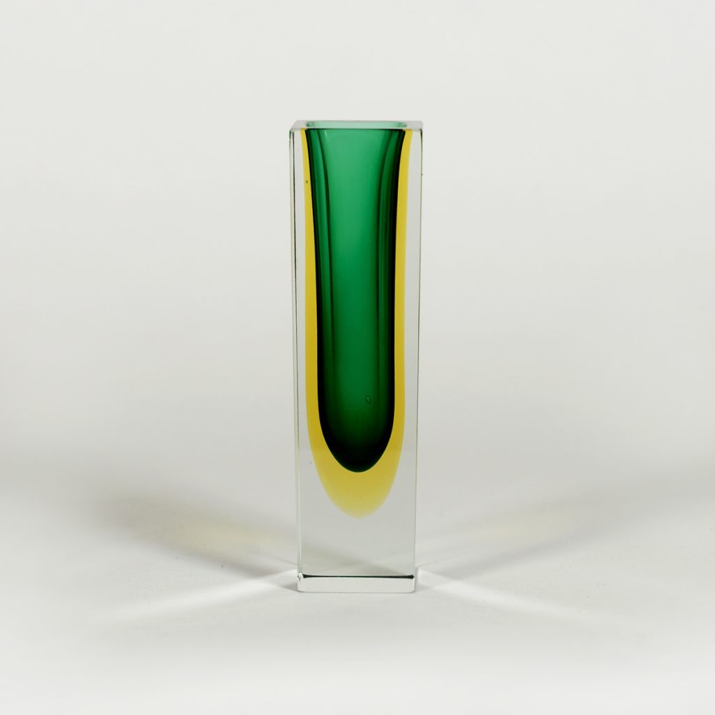 Jarrón de cristal de Muranos años 60.