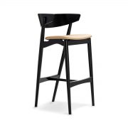 Silla bar Sibast No 7 diseño original danés y artesano en madera y tapicería, gran comodidad. Sibast fabricante de calidad