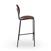 Silla de bar danesa Piet Hein geométrica fabricada por Sibast en Europa, gran calidad en madera, acero y tapicería