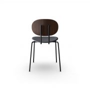 Silla danesa Piet Hein fabricada por Sibast en Europa, acabados de gran calidad en madera lacada y tapicería
