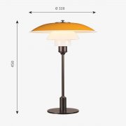Lámpara Poul Henningsen PH 3½-2½ Sobremesa Amarillo