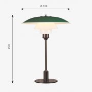 Lámpara Poul Henningsen PH 3½-2½ Sobremesa Verde