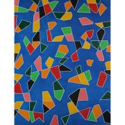 Alfredo Alcain. Flotan en el azul, 2019. Óleo/tela. 116x89cm.