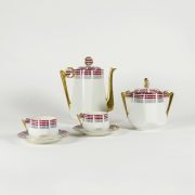 Juego de café Art Deco en porcelana de Limoge