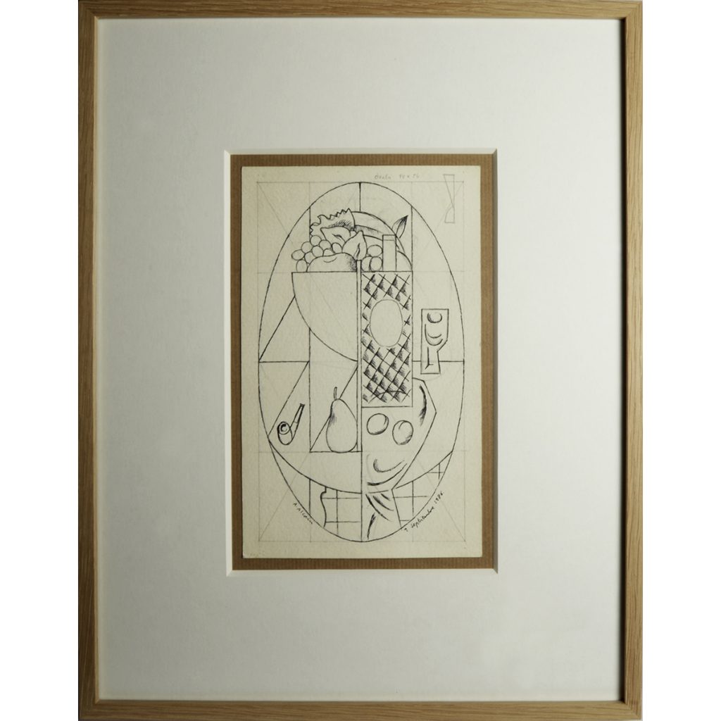 Alfredo Alcain. Boceto para bodegón, 1989.