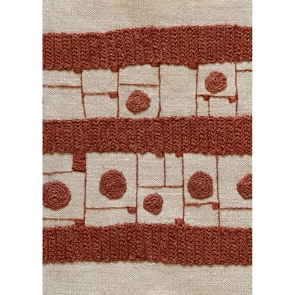 Amparo de la Sota, 2022. Arte textil. Bordado a mano. Detalle