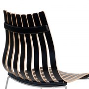 Scandia Junior. Lacado negro con madera vista