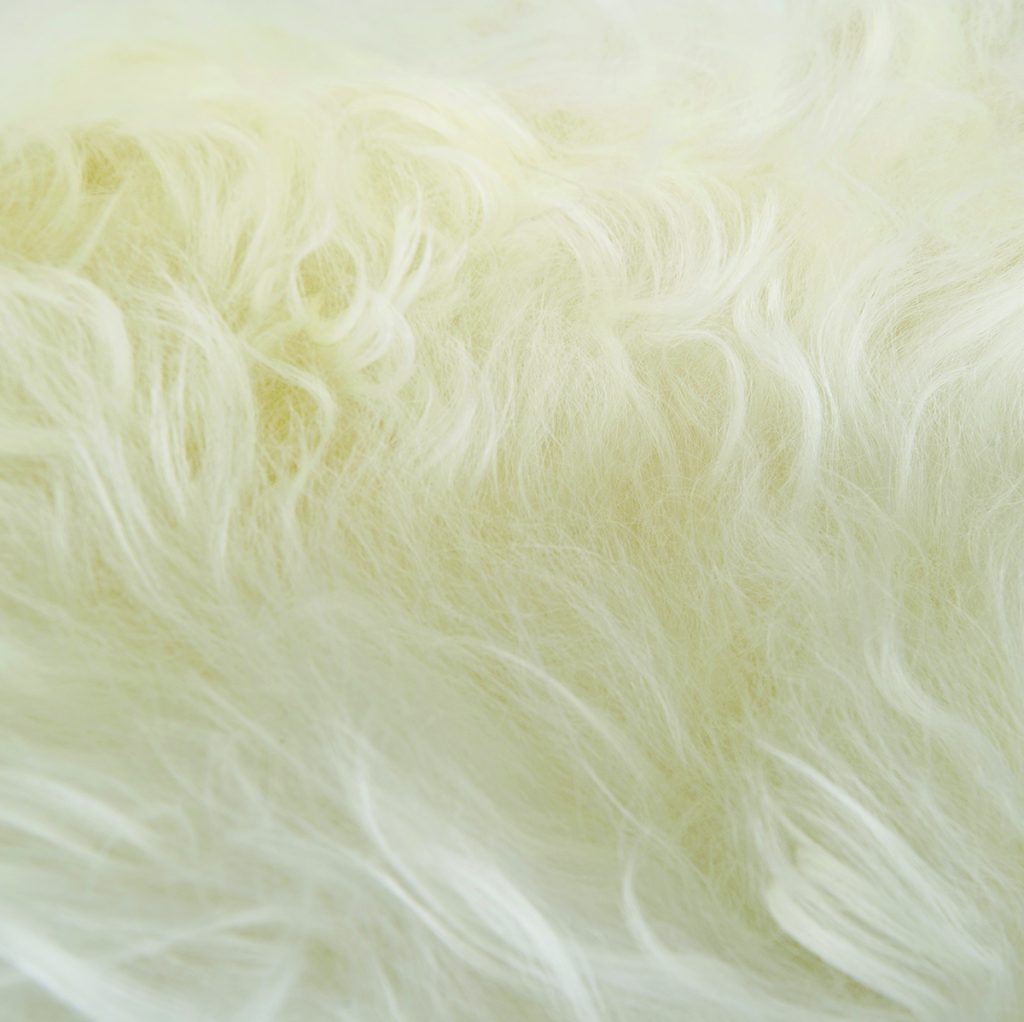 Cubierta de piel de oveja blanco natural