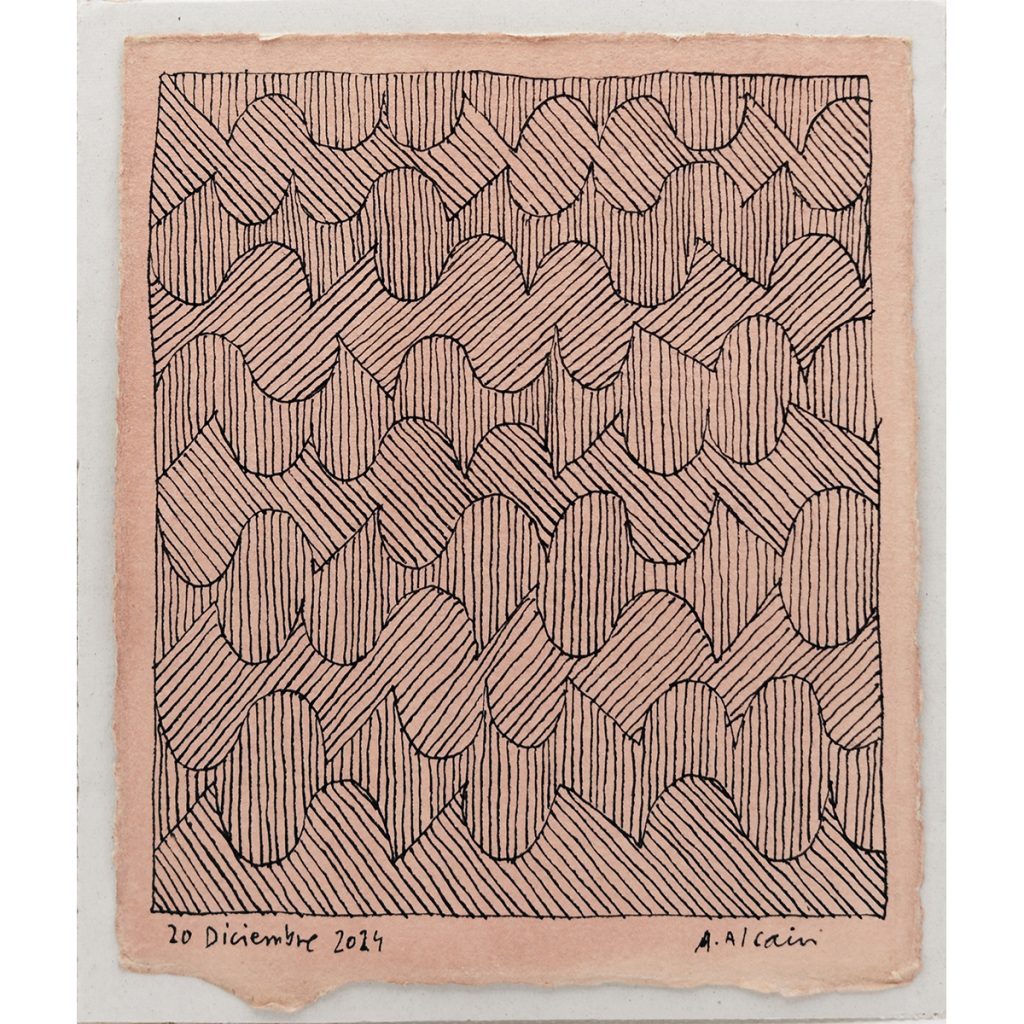 Alfredo Alcain. Dibujo sobre papel. Obra original reciente. Año 2024