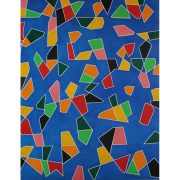 Alfredo Alcain. Flotan en azul, 2019,. Óleo/tela.