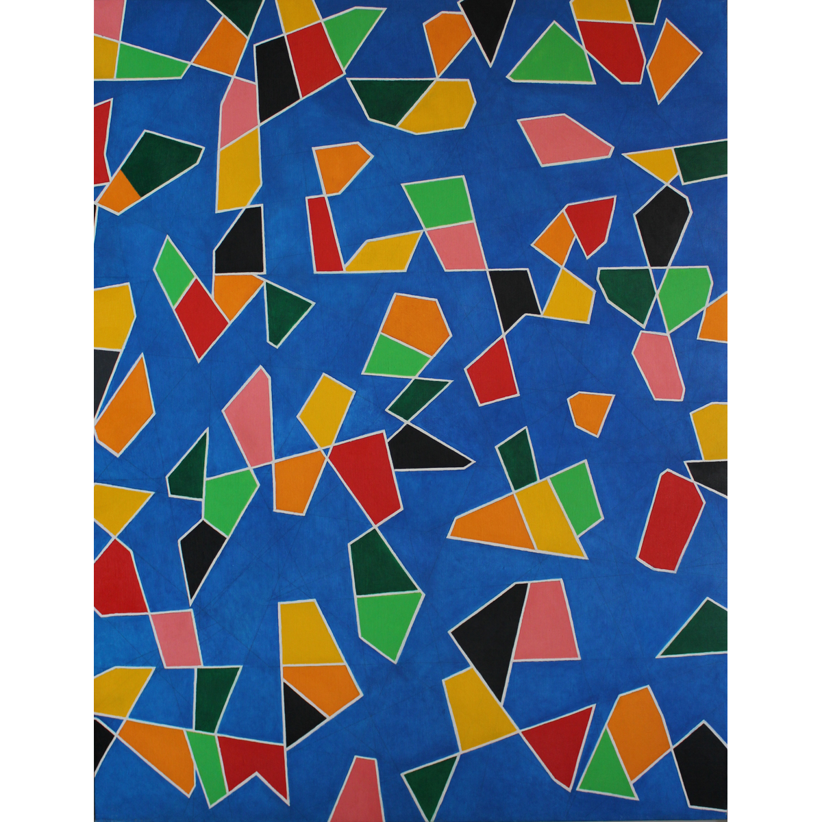 Alfredo Alcain. Flotan en azul, 2019,. Óleo/tela.