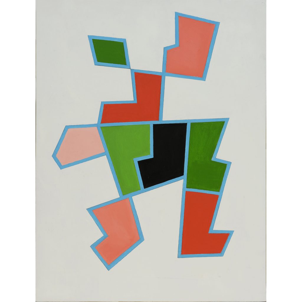 Alfredo Alcain. Sobre blanco III. Óleo sobre tabla.