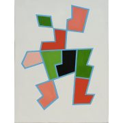 Alfredo Alcain. Sobre blanco III. Óleo sobre tabla.