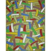 Alfredo Alcain. Entrelazos sobre crema, 2020. Óleo/tela.