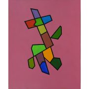 Alfredo Alcain. Sobre rosa, 2024. Óleo/tela.