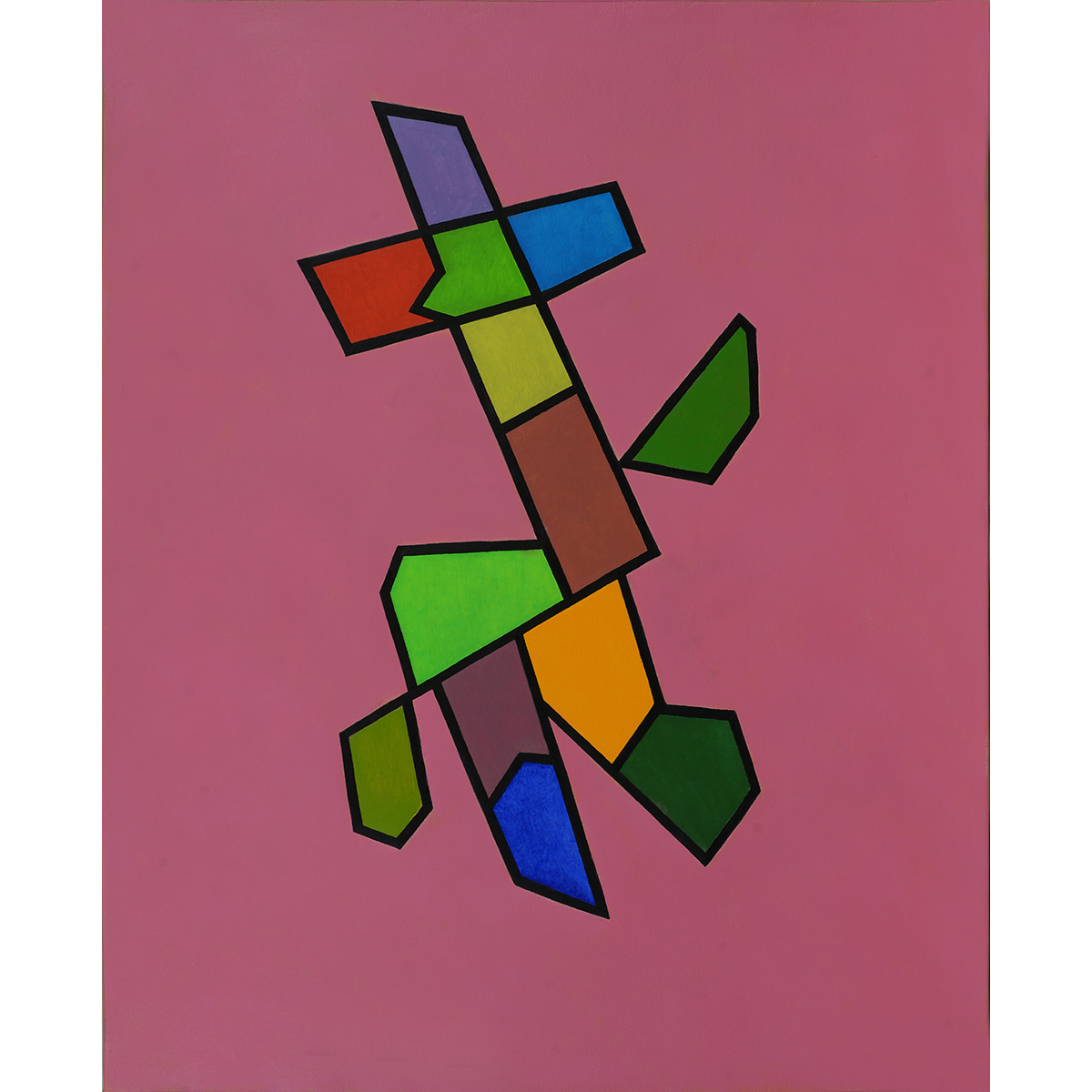 Alfredo Alcain. Sobre rosa, 2024. Óleo/tela.