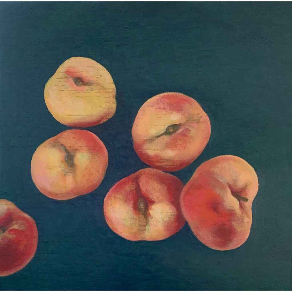 Carmen Pinart. Paraguayas, 205. Óleo sobre macizo de madera de roble.