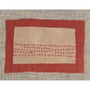 Amparo de la Sota. Bordado sobre tela antigua. Lino y algodón. 2025