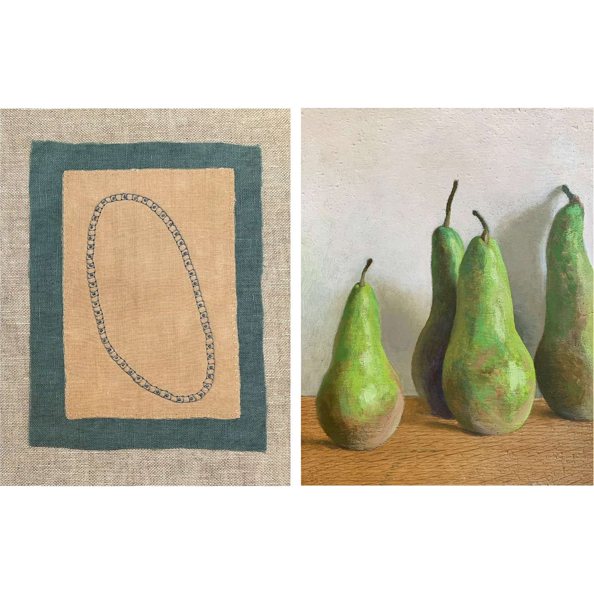 Amparo de la Sota y Carmen Pinart. Exposición "De lo abstracto y cotidiano", 2025.