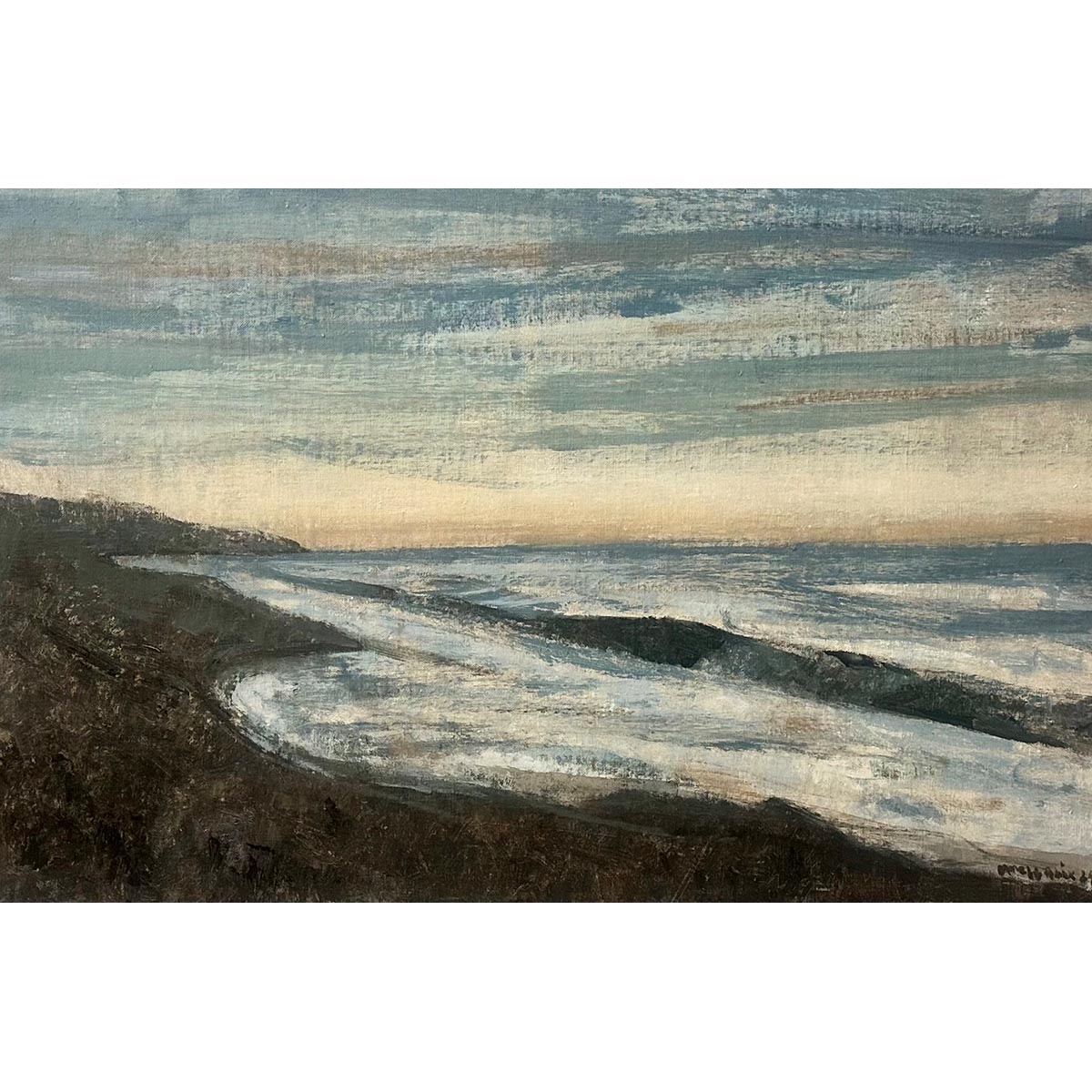 Carlos García-Alix. Mar del Norte, 2024. Óleo sobre lienzo.