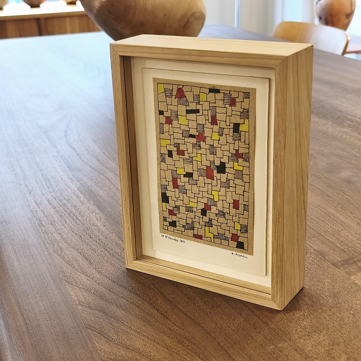 Alfredo Alcain. Pequeño dibujo a tinta china y acuarela.