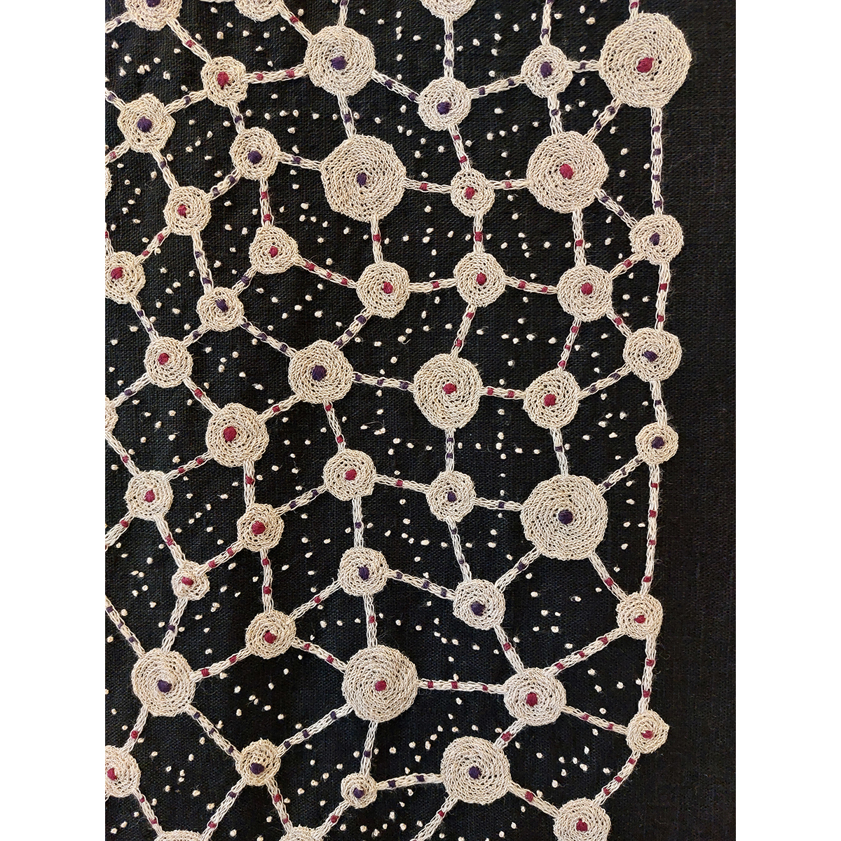 Amparo de la Sota. Conexiones, 2025. Bordado a mano. Detalle