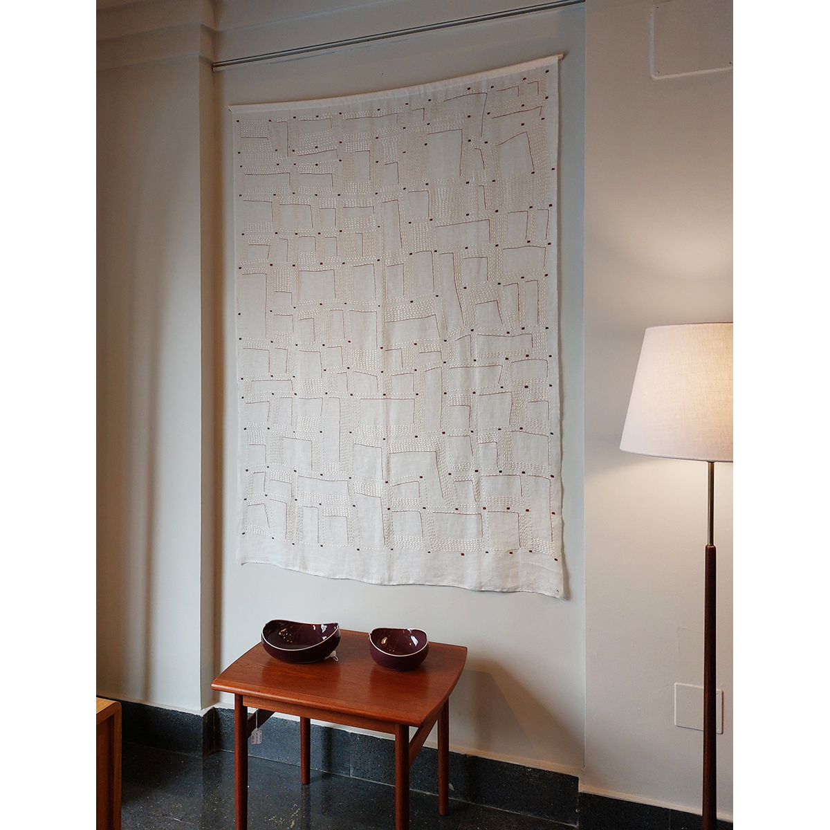 Amparo de la Sota. Mapa V blanco, 2021. Bordado a mano