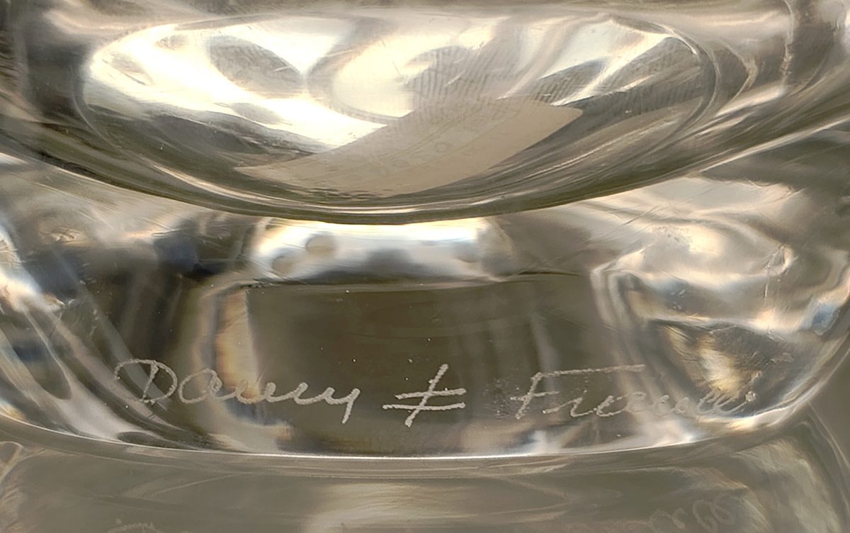 Cristal Daum. Francia, años 40. Detalle Marca incisa