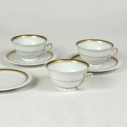 Juego de tres tazas con plato de Thun. Actual Alemania, hacia 1930