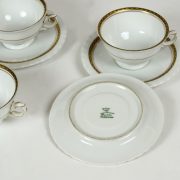 Juego de tres tazas con plato de Thun. Actual Alemania, hacia 1930