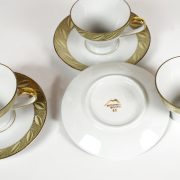 Juego de 4 tazas de porcelana. Alemania, 2ª mitad del siglo XX